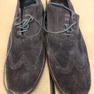 Cole Haan Wingtip Oxford Brown suede sz 10d